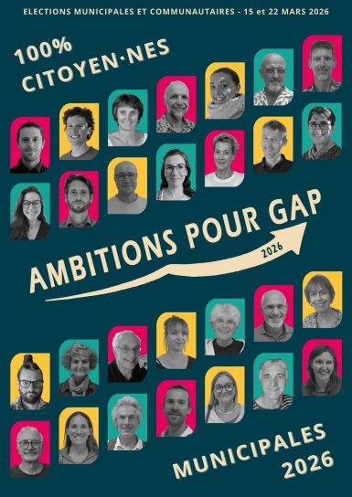 Affiche des personnes en soutien à la liste
