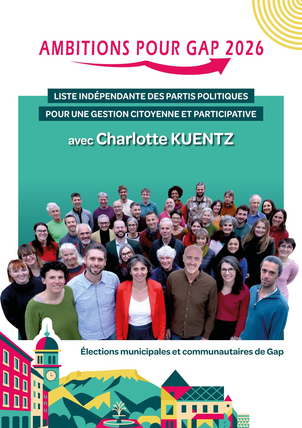 Photo de la liste Ambitions pour Gap 2026
Lien vers: https://ambitionspourgap2026.fr/?QuiSommesNous#lescandidats